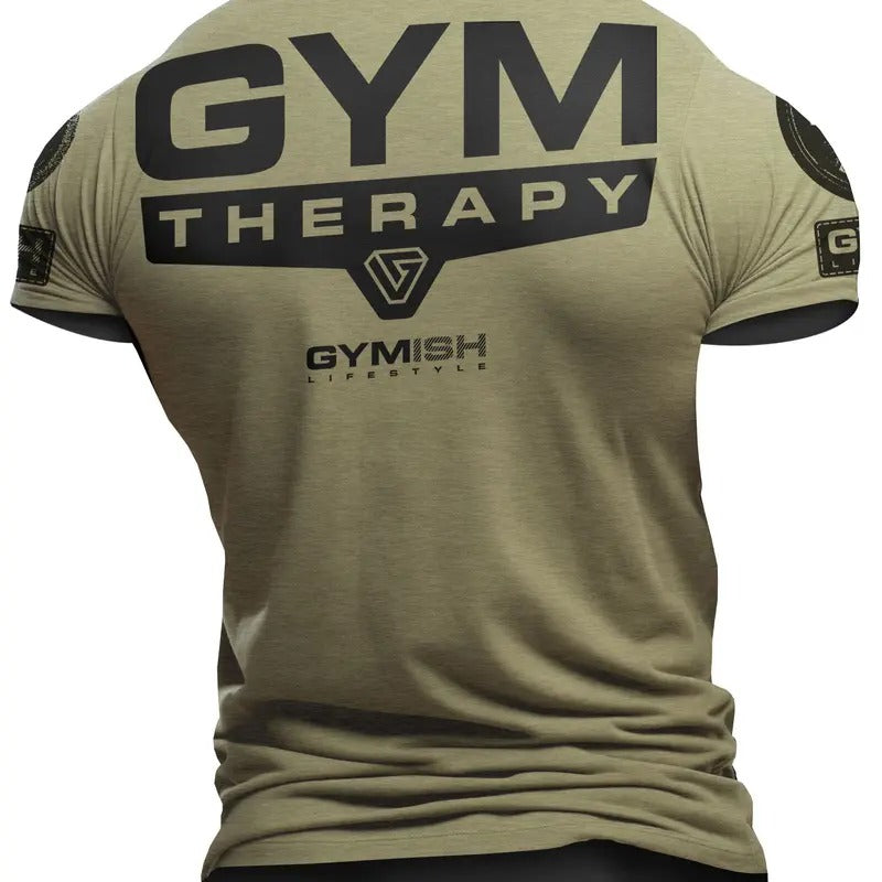 098. Gym Therapy Back Funny Workout Gym T-Shirts