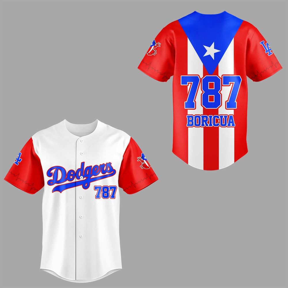 2025 LA Dodgers Puerto Rico Night Jersey - Grishko.com