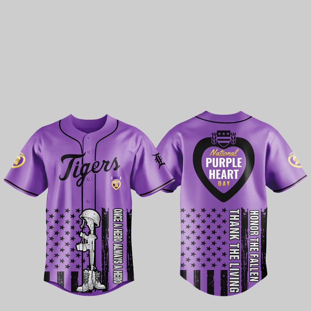 2025 Tigers National Purple Heart Day Jersey - Grishko.com