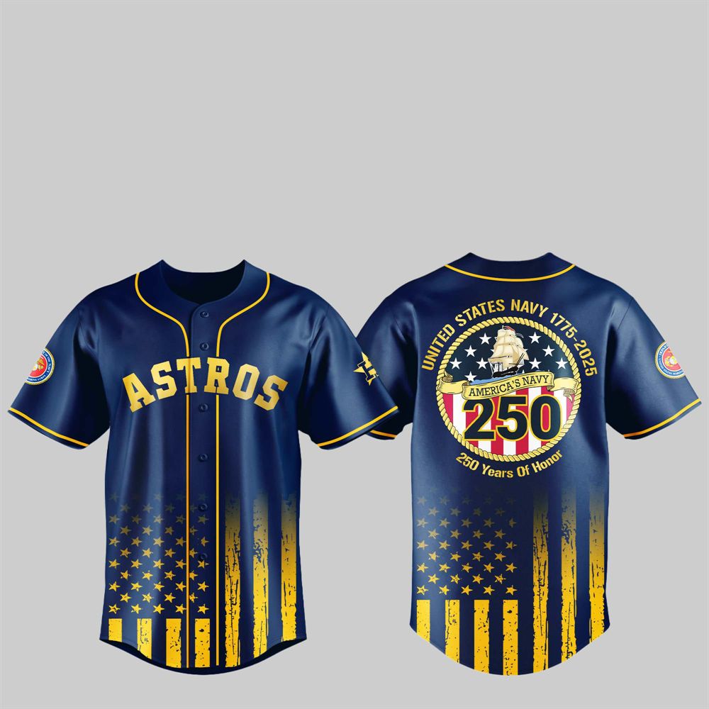 Astros US NAVY 250th Birthday Celebration Jersey - Grishko.com