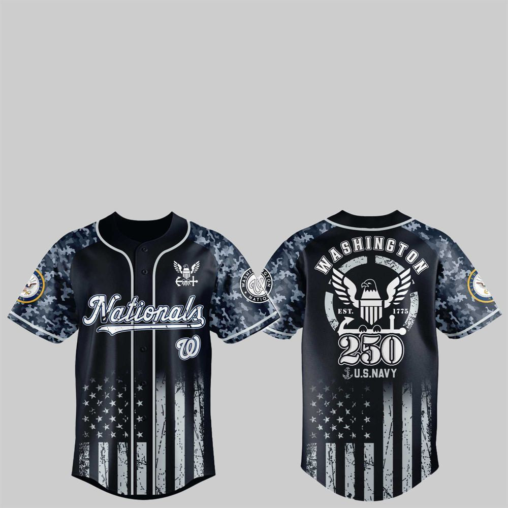 Nationals 250th US NAVY Jersey 2025 - Grishko.com