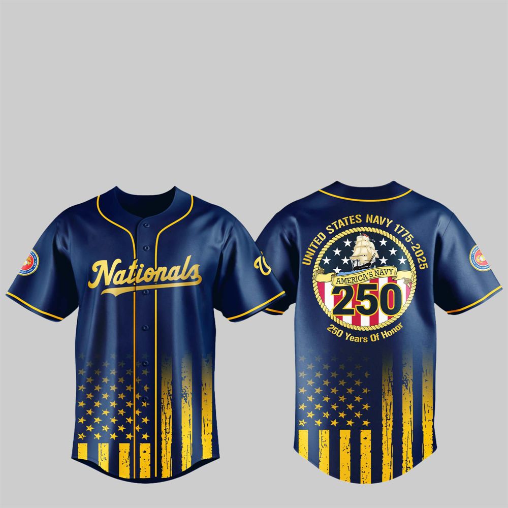 Nationals US NAVY 250th Birthday Celebration Jersey - Grishko.com