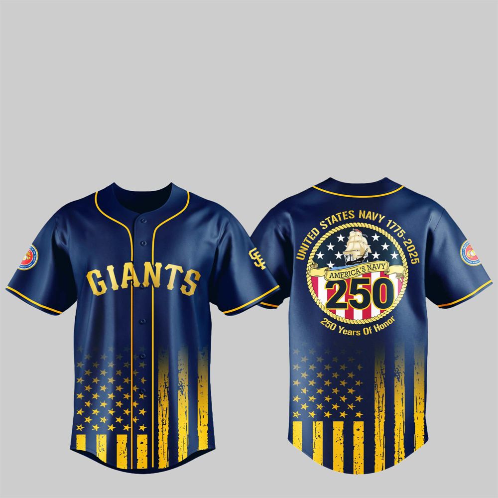 SF Giants US NAVY 250th Birthday Celebration Jersey - Grishko.com