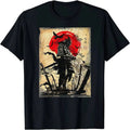 [100% Cotton] Cartoon Warrior Pattern Casual Stretch Round Neck Spring Summer T-Shirts
