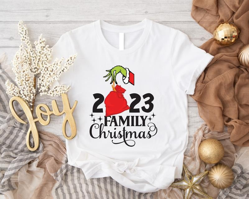 2023 Family Shirt Family Cousin Crew Winter Family Gathering Xmas T-Shirts