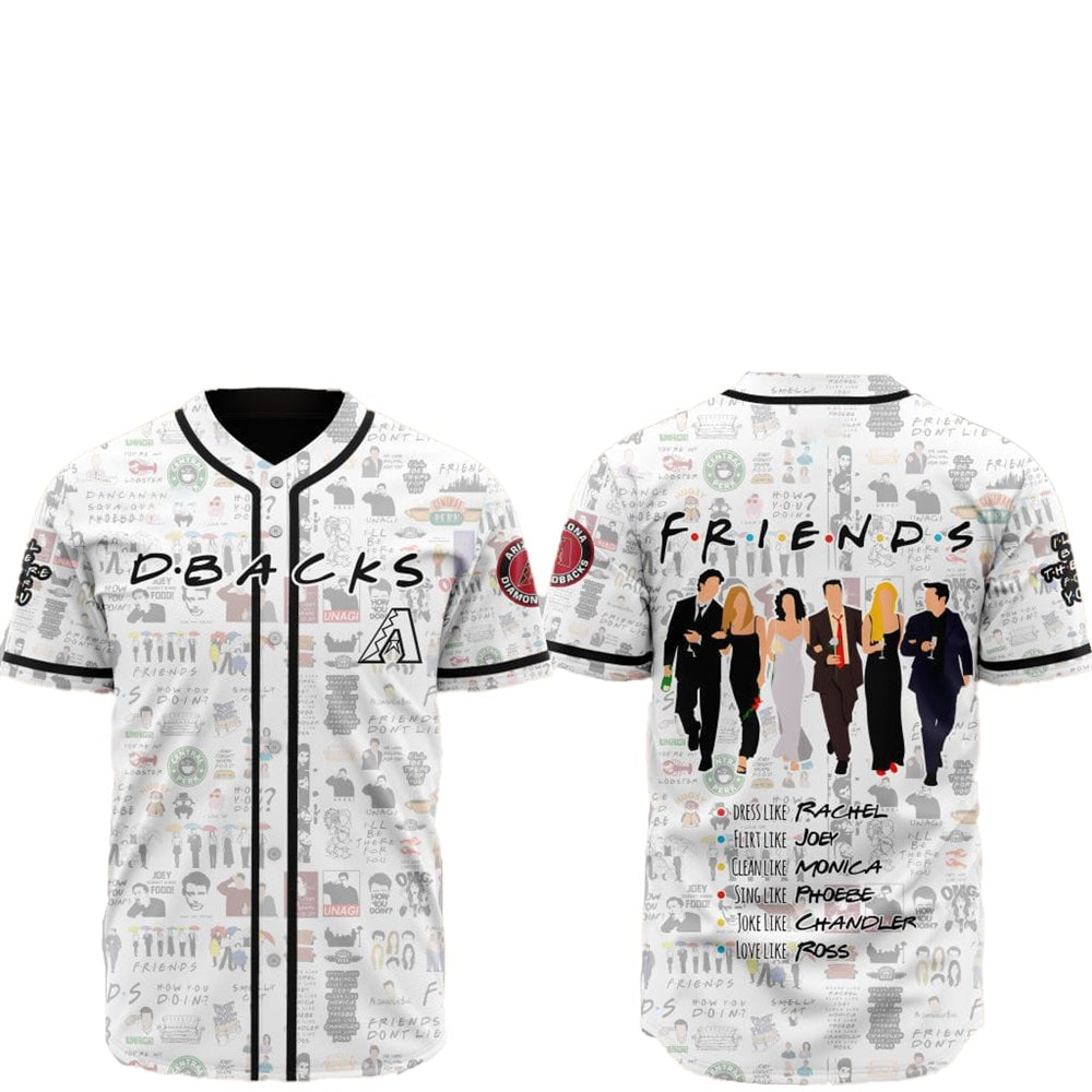 2025 Arizona Diamondbacks Friends Baseball Jersey - Grishko.com