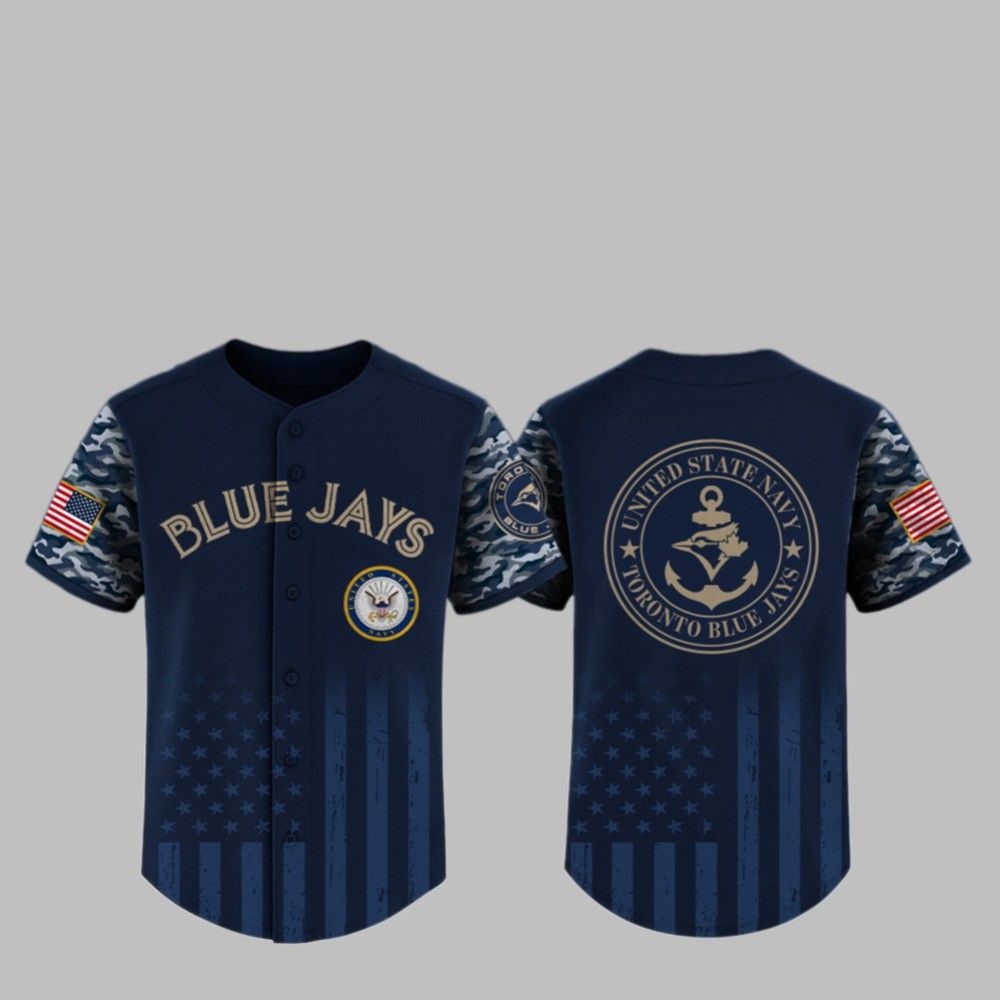 2025 Blue Jays US Navy Appreciation Night Jersey - Grishko.com