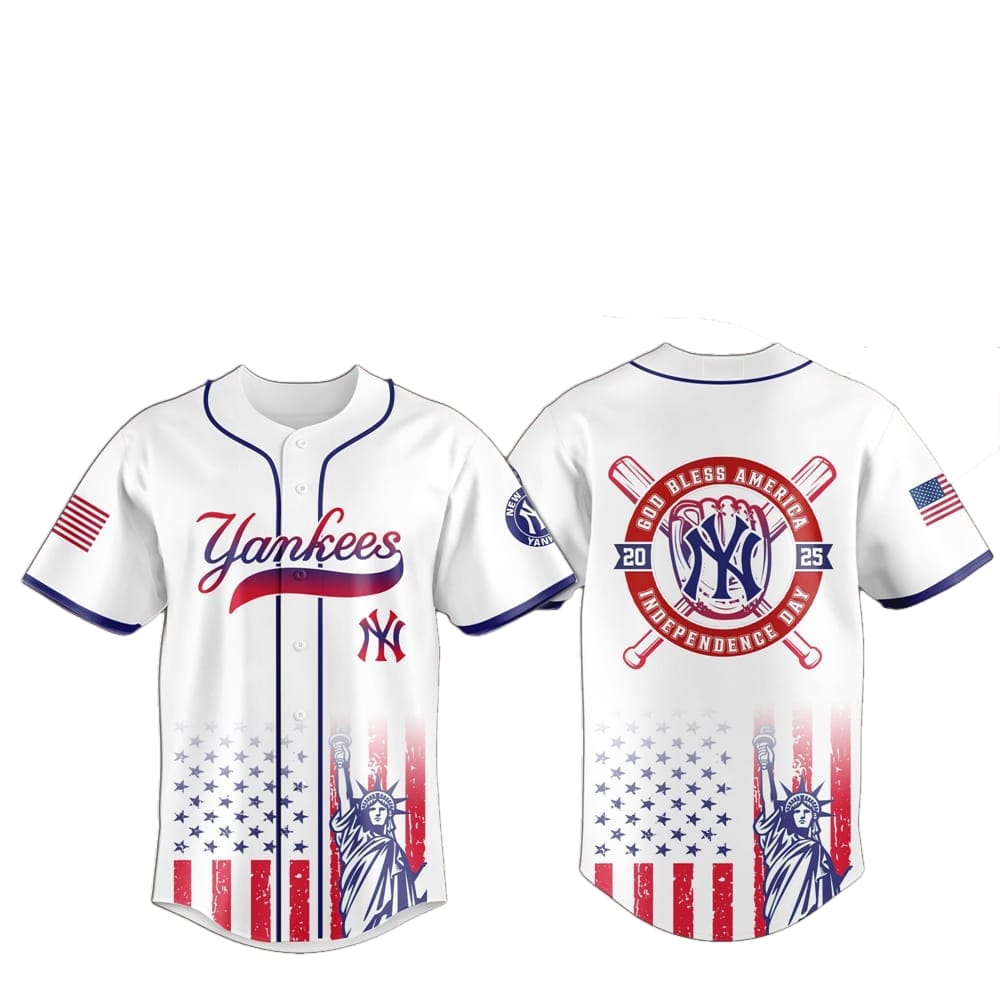 2025 NY Yankees 4th Of July Independence Day Jersey - Grishko.com