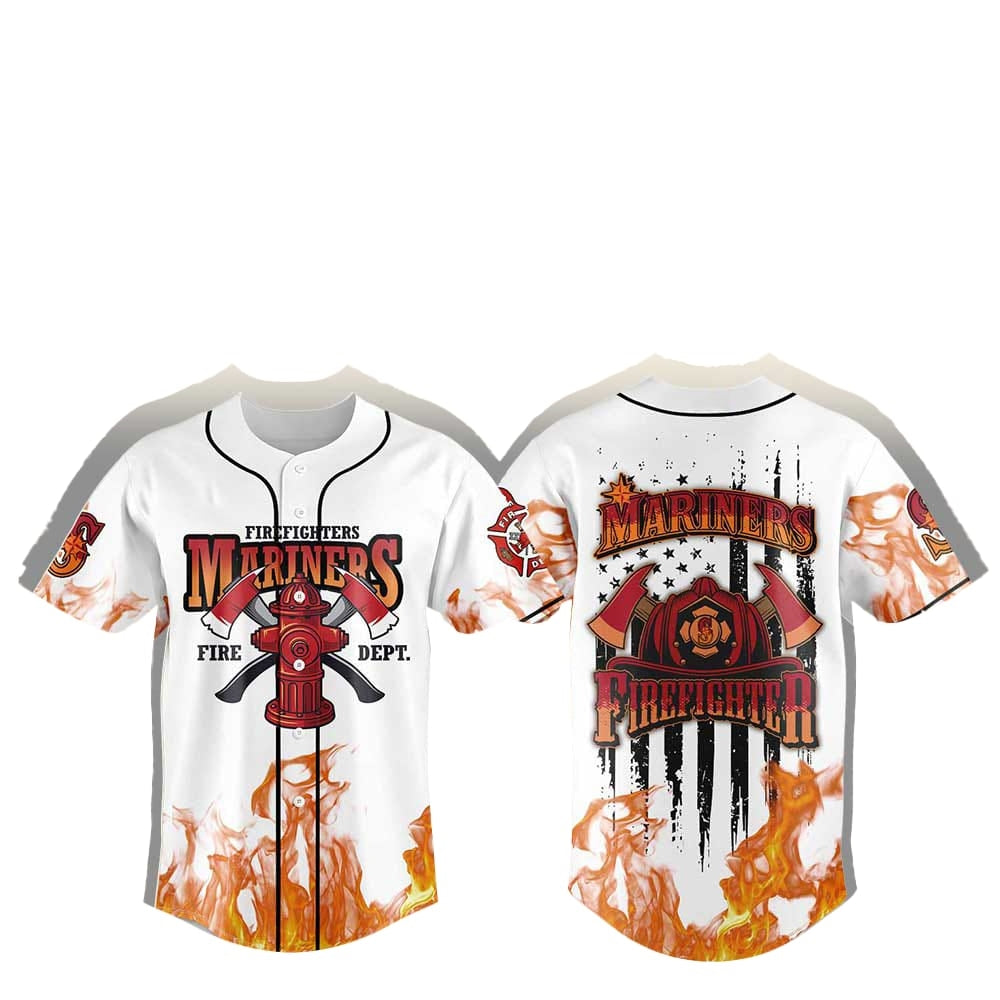 2025 Seattle Mariners Firefighter Appreciation Baseball Jersey Combo - Grishko.com