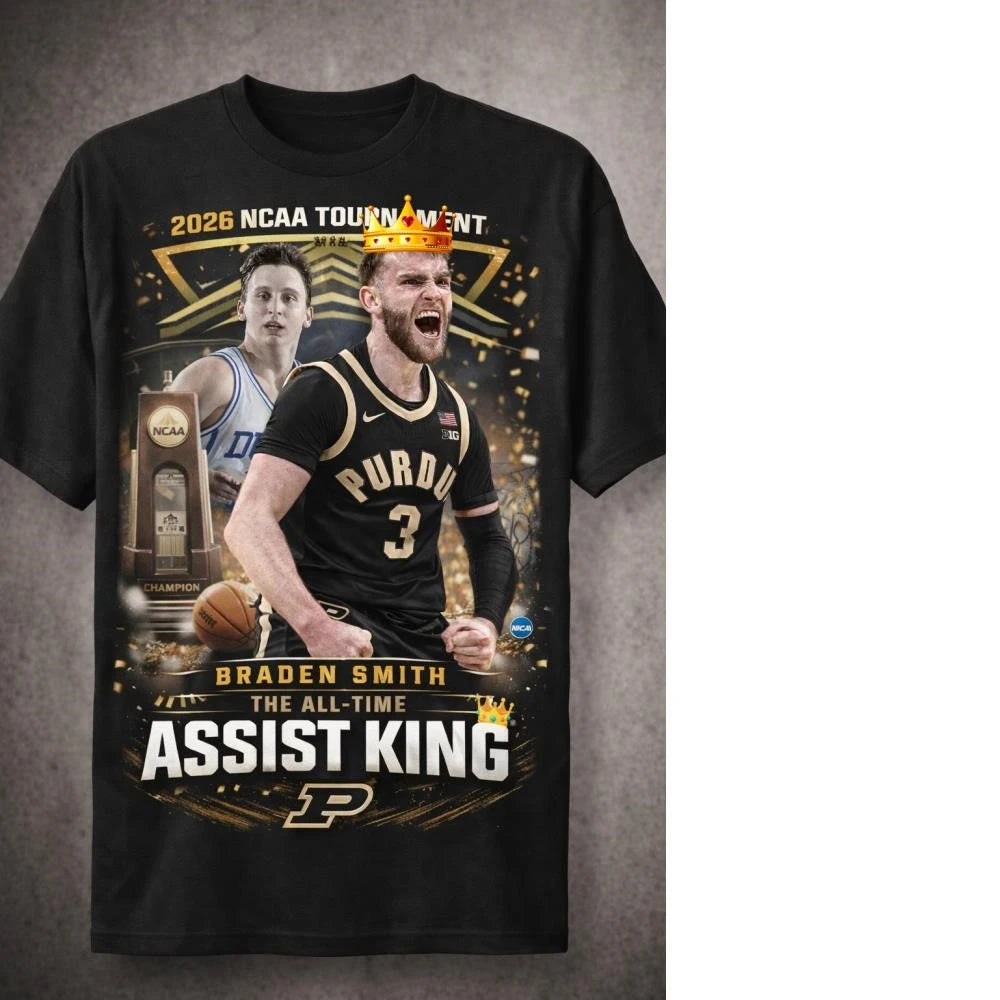 2026 NCAA Tournamen Purdue’s Braden Smith The all-time assist King shirt