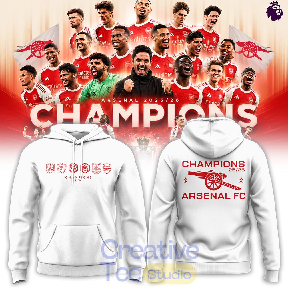 ’26 Arsenal Premier League Champions Tee Hoodie