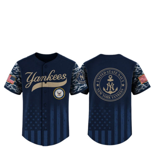 2025 NY Yankees US Navy Appreciation Night Jersey - Grishko.com