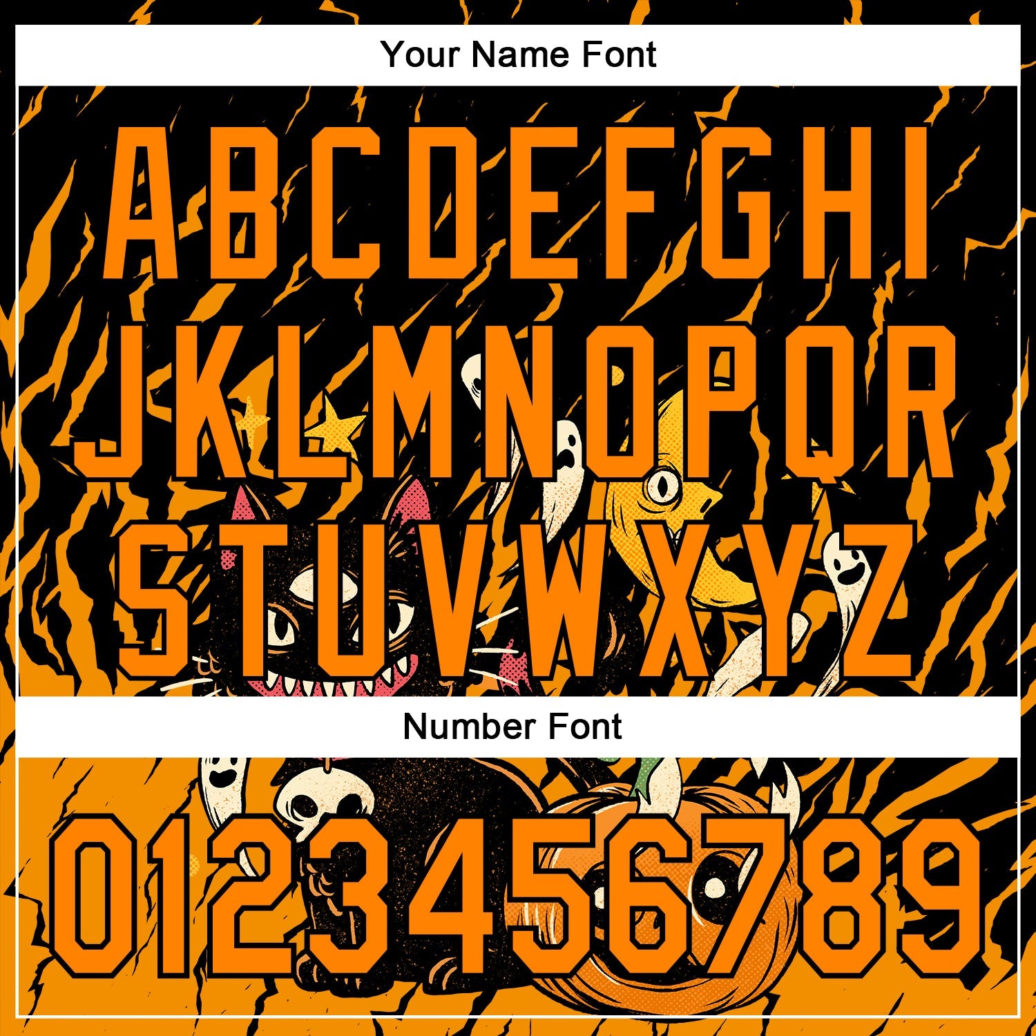 Custom Black Bay Orange 3D Halloween Pumpkin Scary Doodle Party Costume Ideas Authentic Baseball Jersey