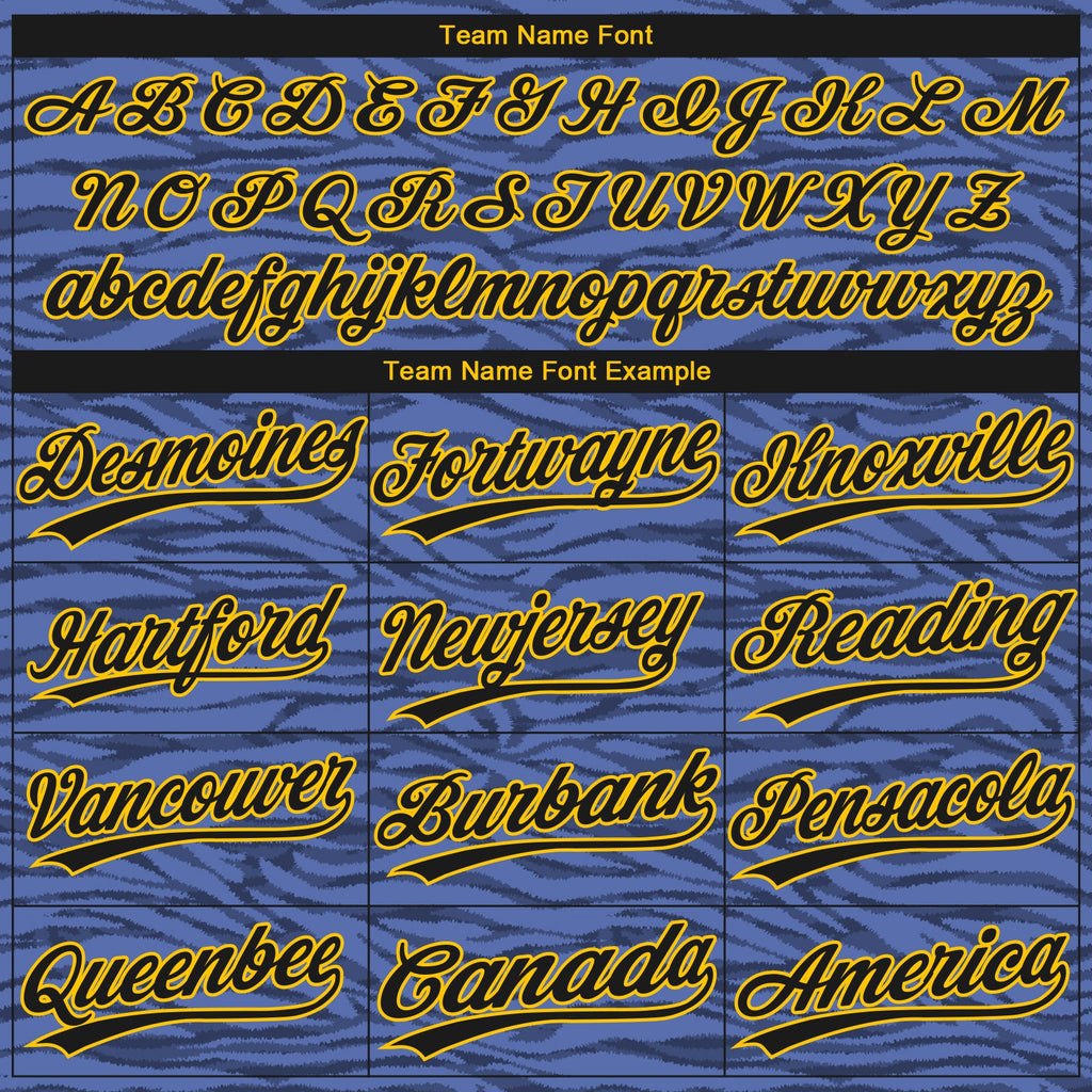 Custom Light Blue Black-Gold 3D Pattern Design Authentic Baseball Jersey
