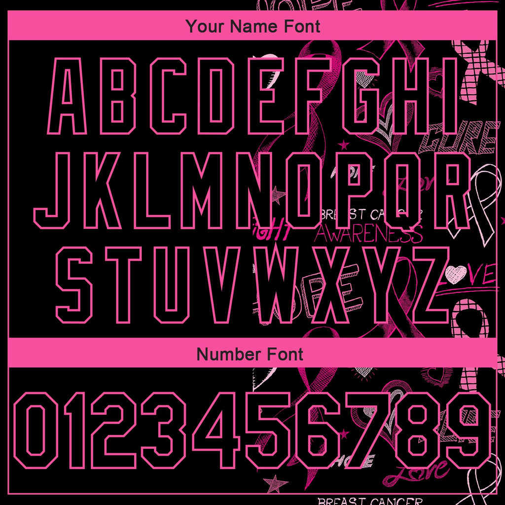 Custom Black Pink-Light Blue 3D Pattern Design Pink Ribbon Breast Cancer Awareness Month Women Health Care Support Authentic Basketball Jersey
