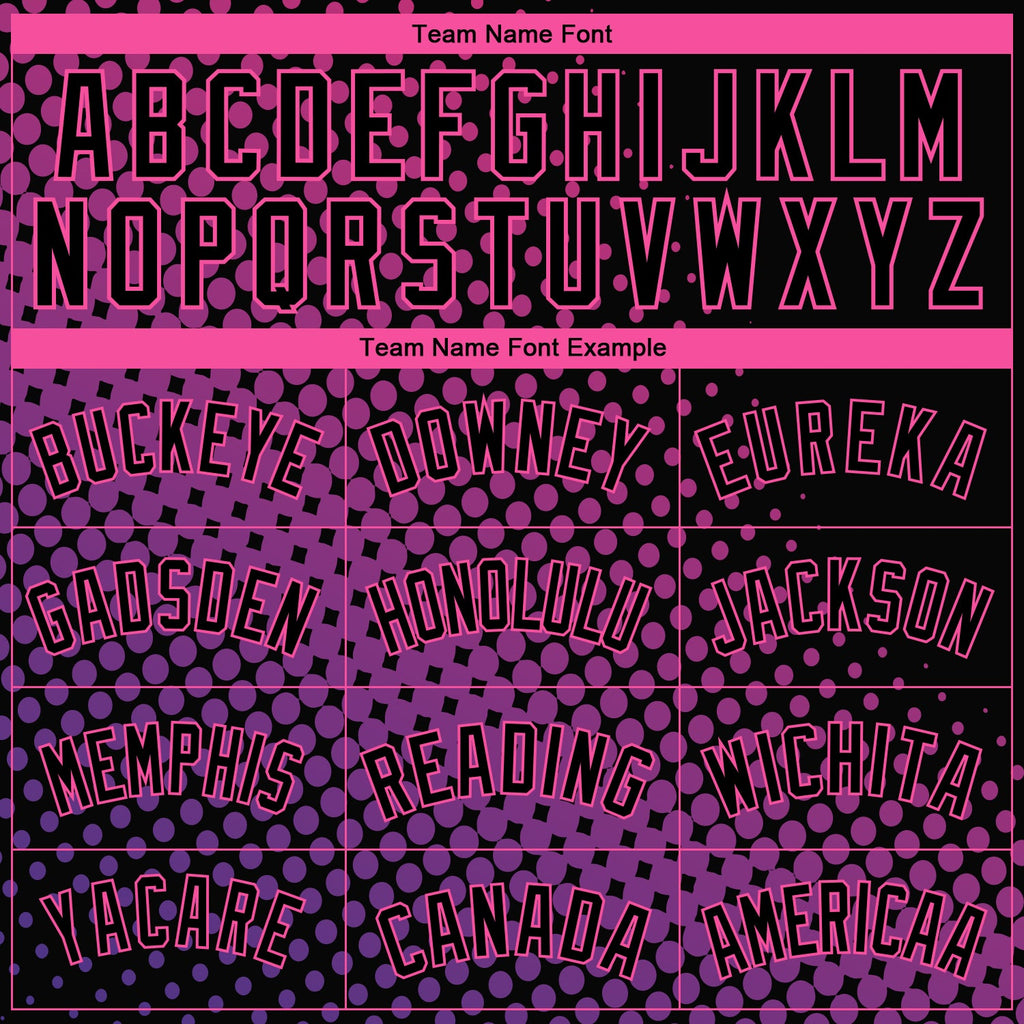 Custom Black Pink-Purple Halftone Authentic City Edition Basketball Jersey