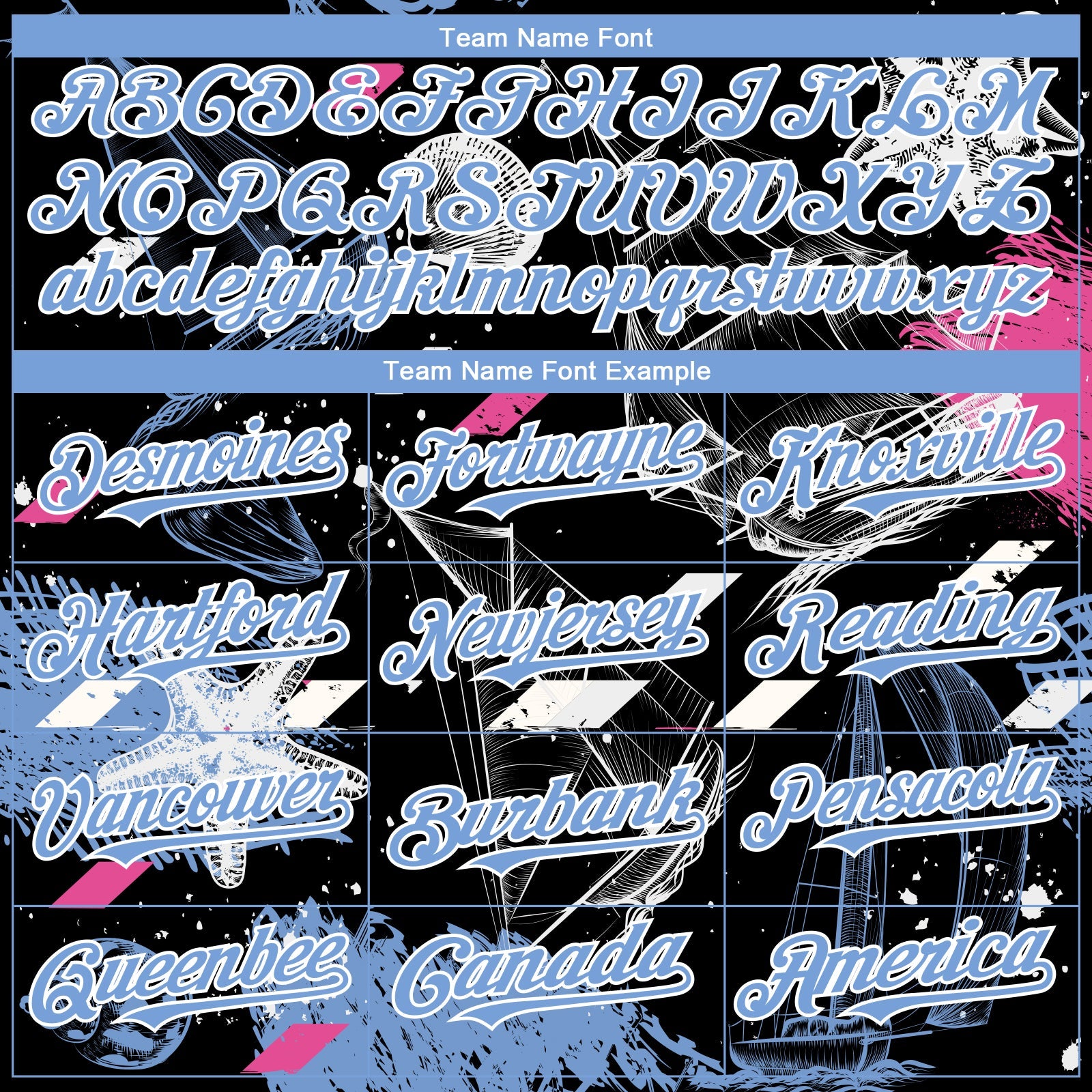 Custom Black Light Blue-White 3D Pattern Design Sailing Boats Authentic Baseball Jersey