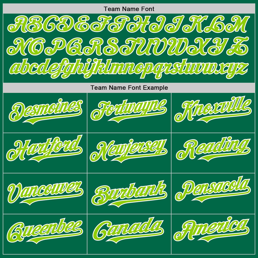 Custom Kelly Green Neon Green-White 3D Pattern Design Gradient Style Twinkle Star Authentic Baseball Jersey