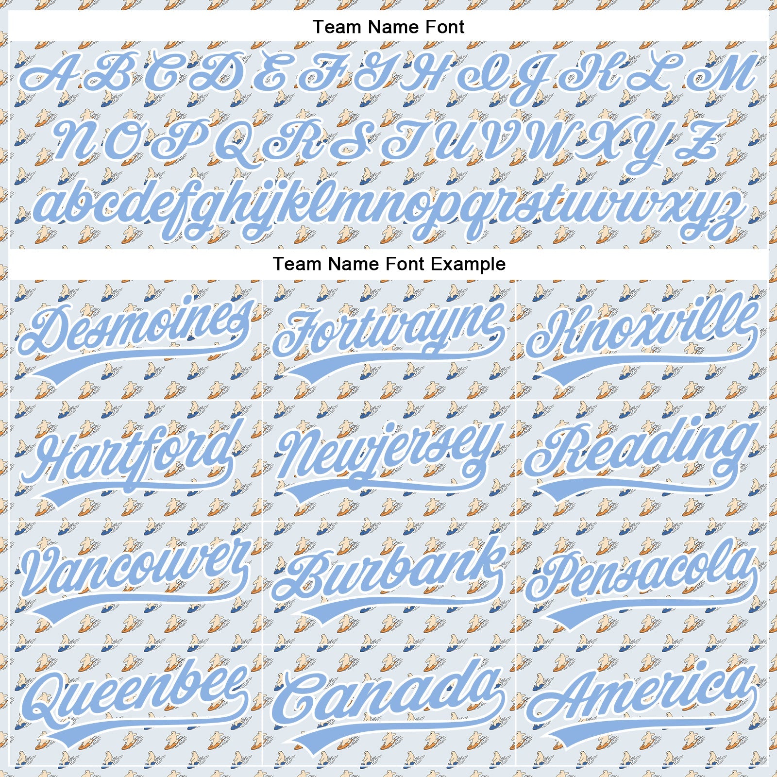 Custom Gray Light Blue-White 3D Pattern Design Animal Bear Surfing Authentic Baseball Jersey