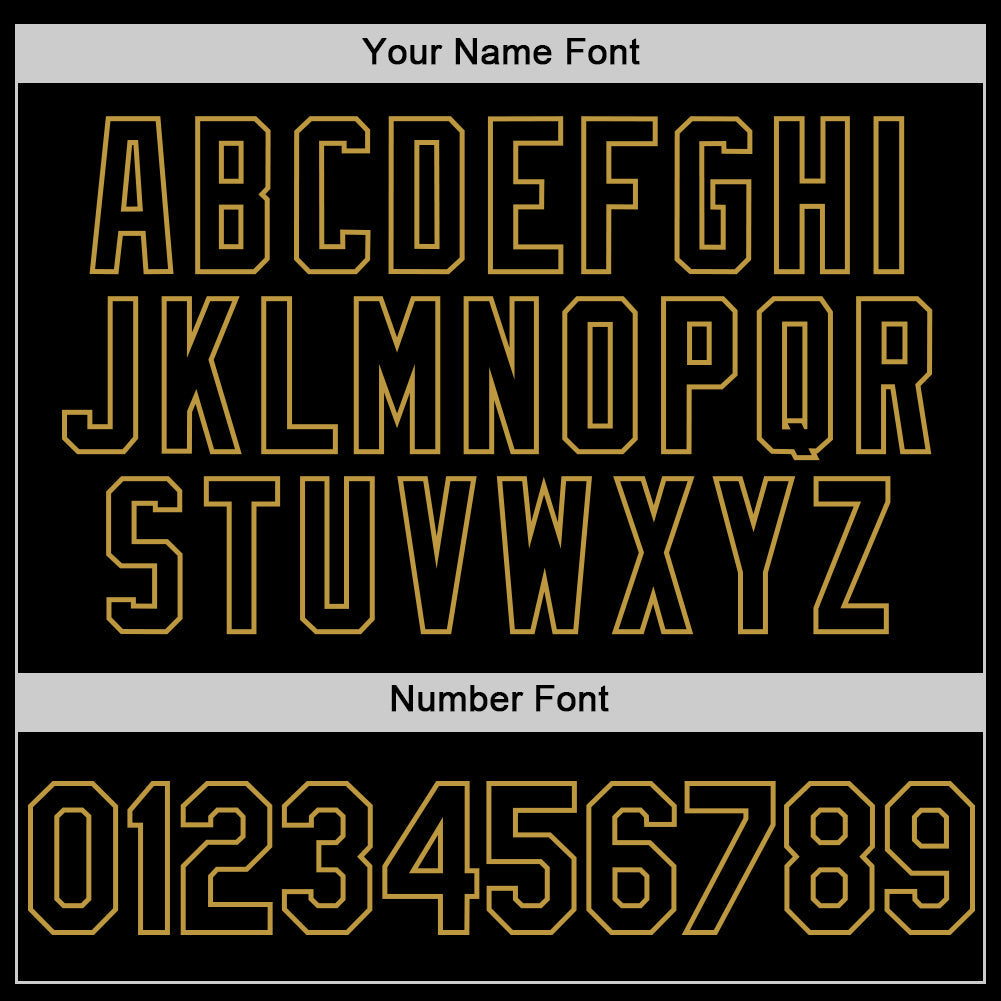 Custom Black Old Gold 3D Pattern Design Abstract Splatter Texture Authentic Baseball Jersey