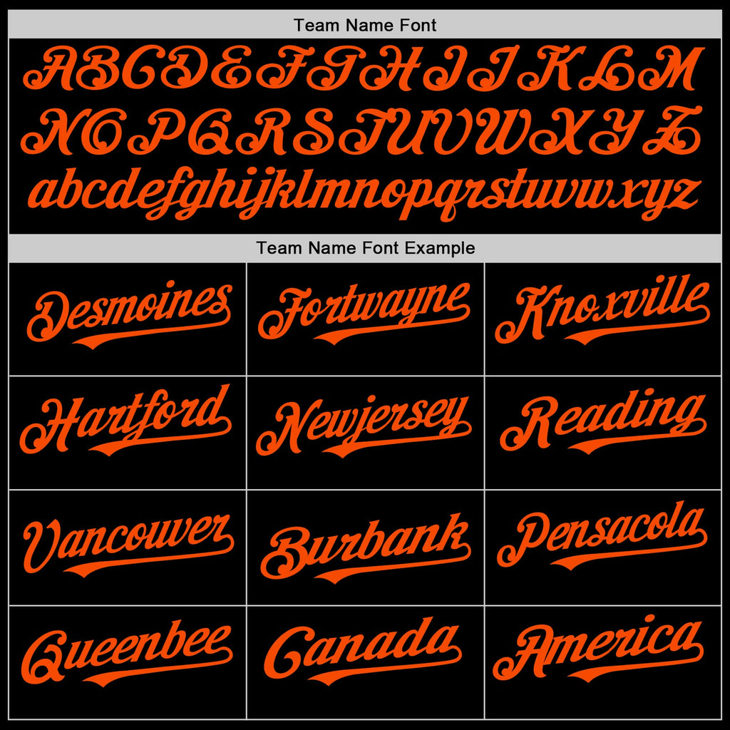 Custom Black Orange-Kelly Green 3D Pattern Design Geometric Shapes Authentic Baseball Jersey