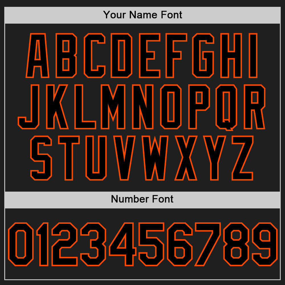 Custom Black Orange 3D Pattern Design Confetti Authentic Baseball Jersey