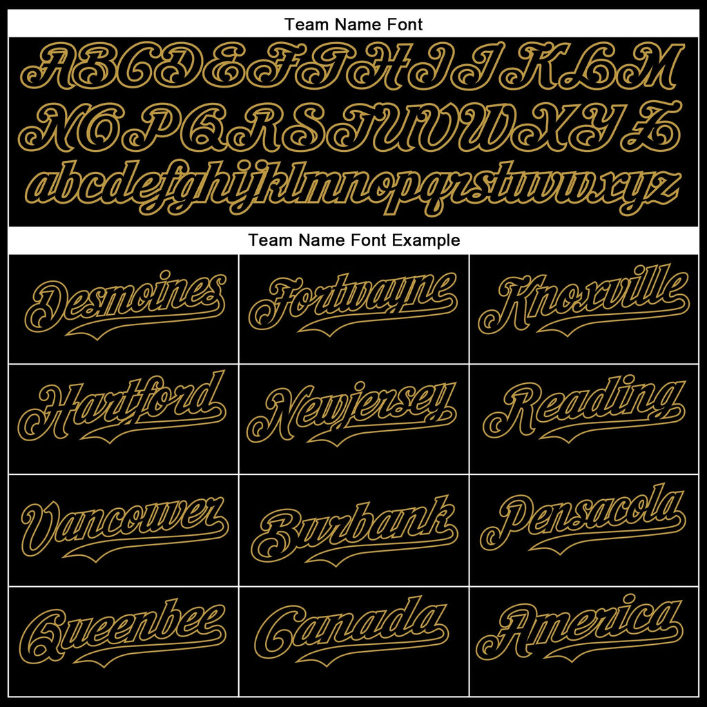 Custom Black Old Gold 3D Pattern Design Diagonal Stripes Authentic Baseball Jersey
