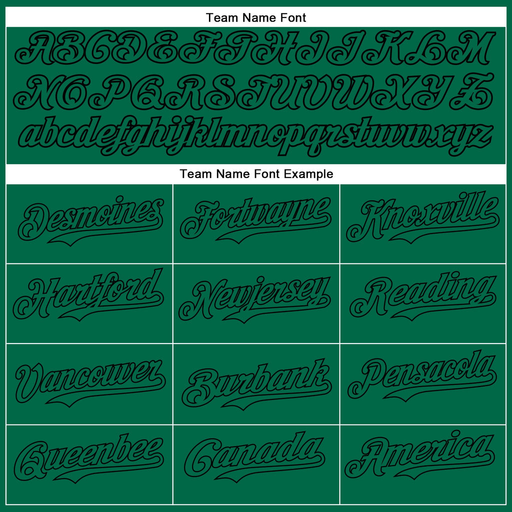 Custom Kelly Green Black 3D Pattern Design Gradient Style Irregular Shape Authentic Baseball Jersey