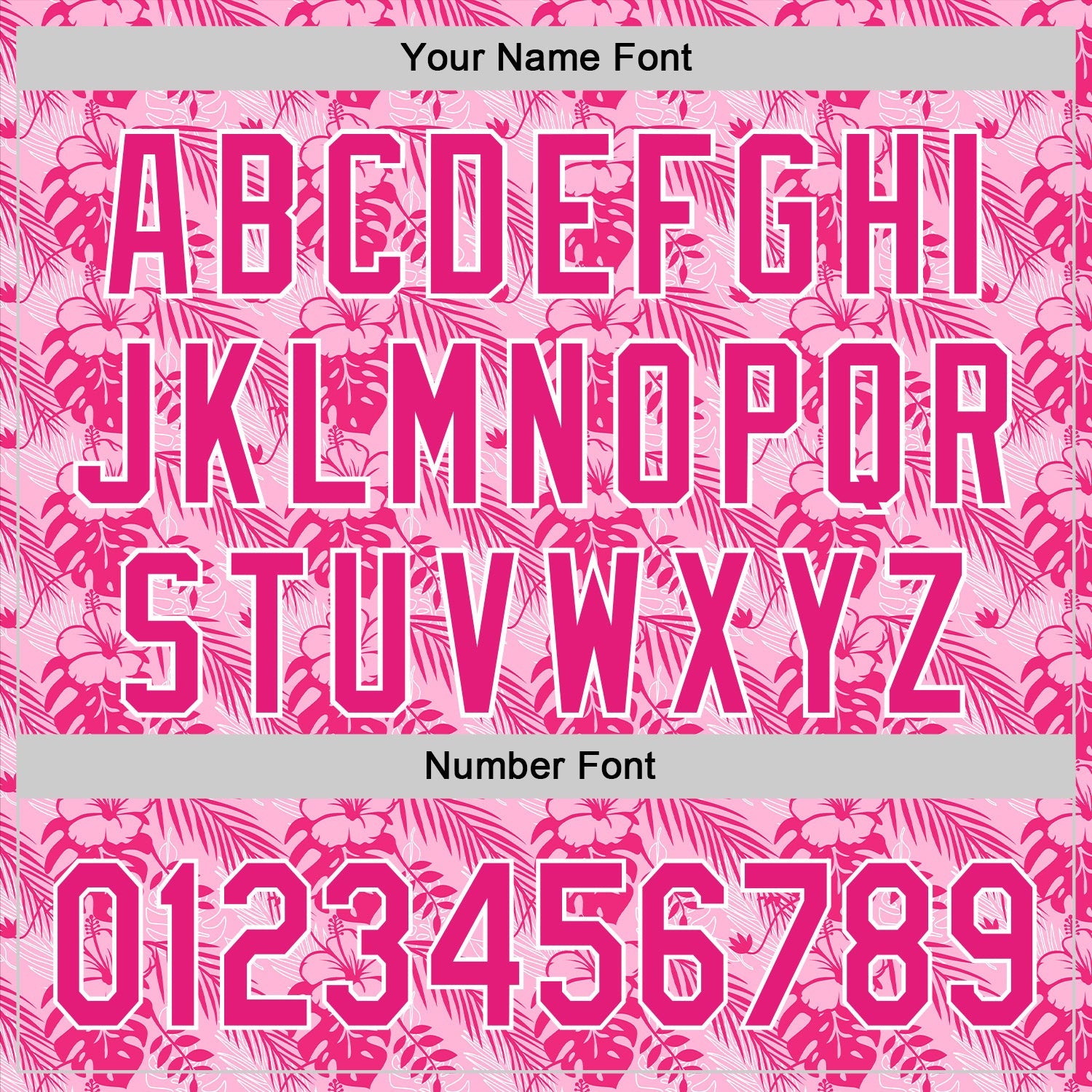 Custom Hot Pink White 3D Tropical Hawaii Jungle Leaves And Flower Authentic Baseball Jersey