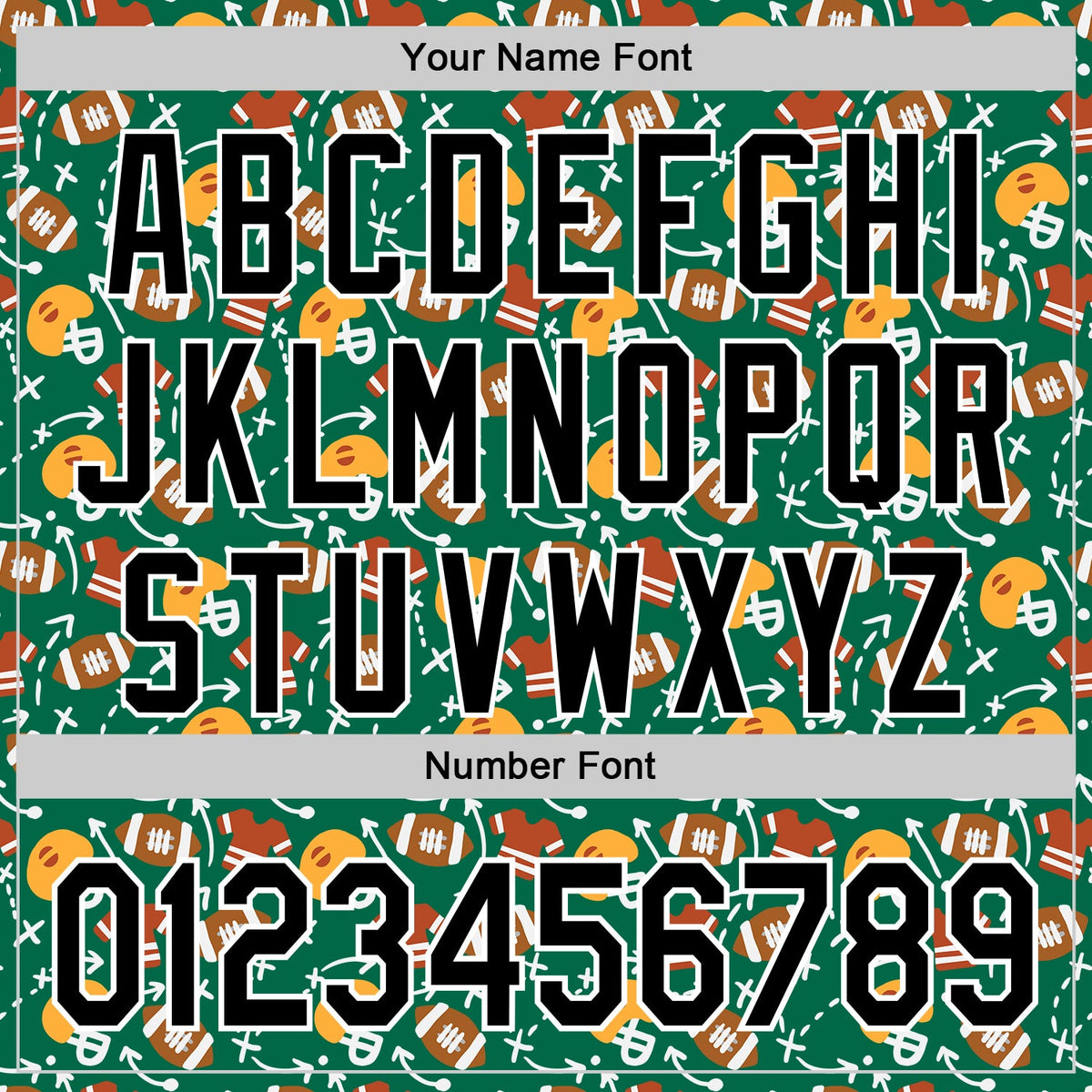 Custom Kelly Green Black-White Comic Doodle Ballgame 3D Pattern Design Authentic Baseball Jersey