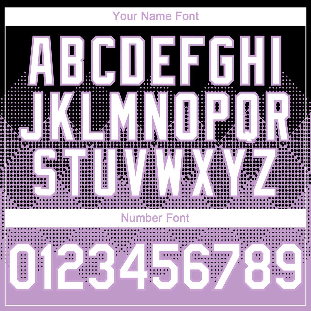 Custom Black Light Purple 3D Gradient Square Shape Authentic Baseball Jersey