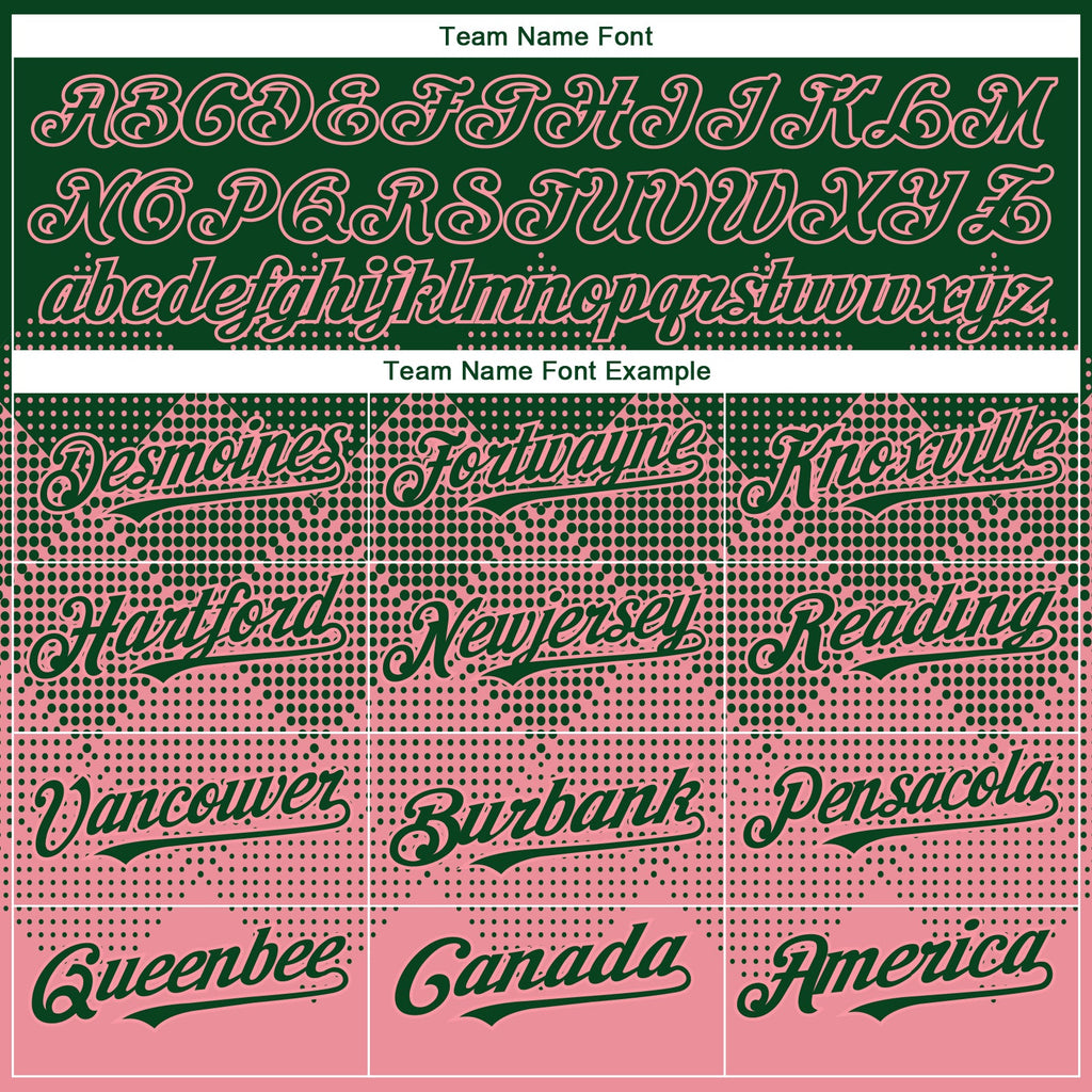 Custom Green Medium Pink 3D Gradient Square Shape Authentic Baseball Jersey