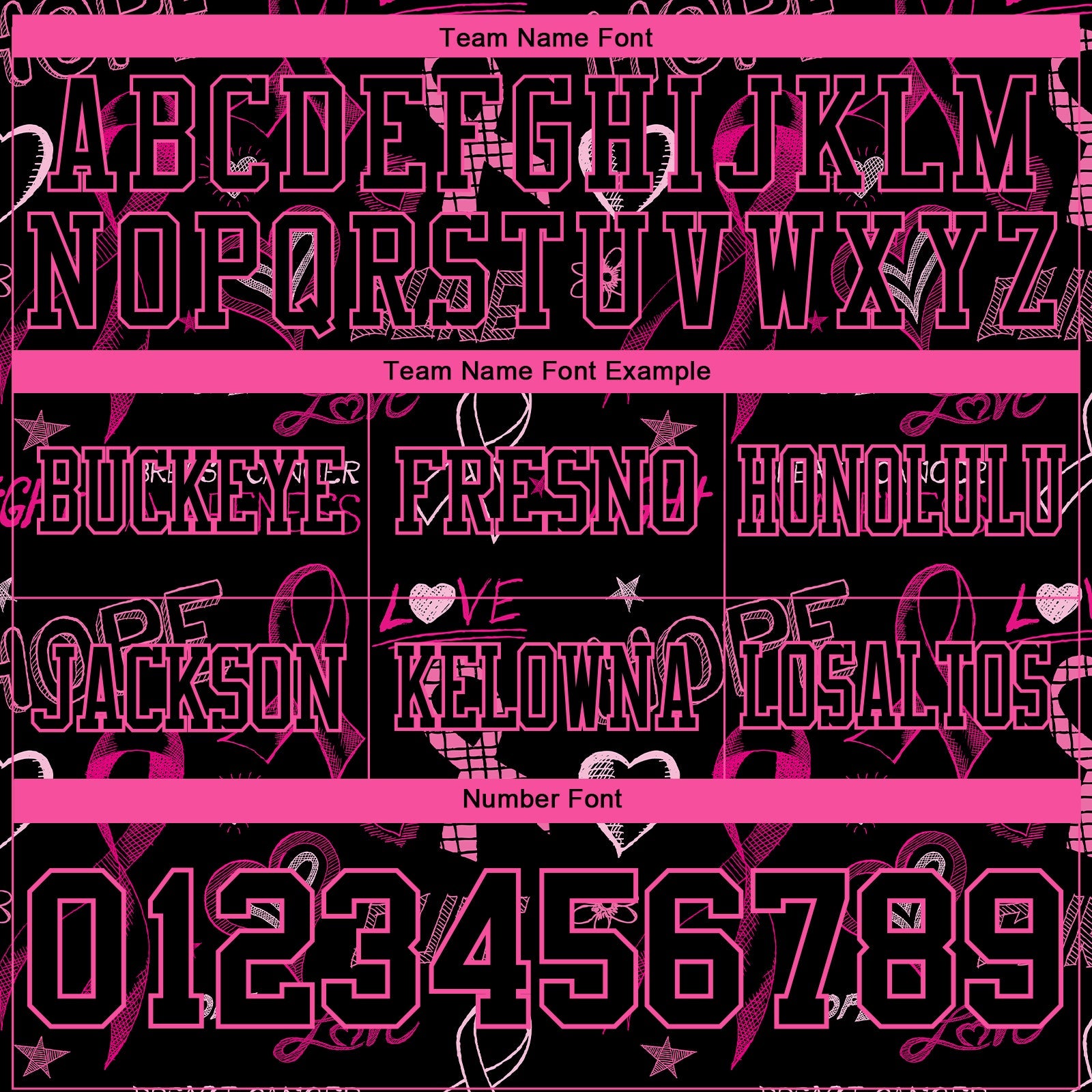 Custom Black Pink 3D Pattern Pink Ribbon Breast Cancer Awareness Month Women Health Care Support Authentic Football Jersey