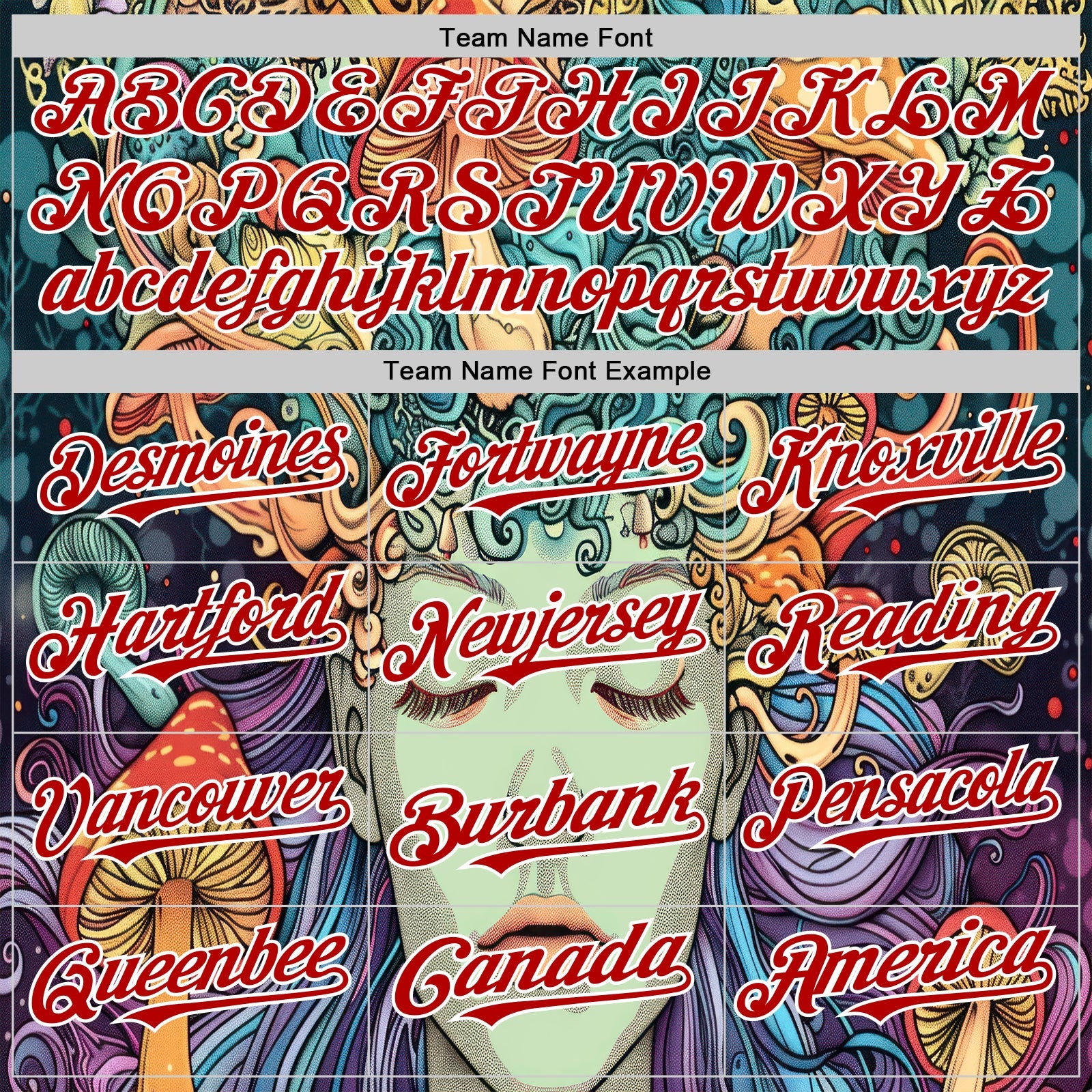 Custom Green Red-White 3D Pattern Design Rave Party Trippy Magic Mushroom Authentic Baseball Jersey