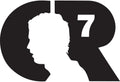 Cristiano Ronaldo CR7 Logo FC Sports 6" Wide Futbol Logo Custom Die Cut Decal - Black Color