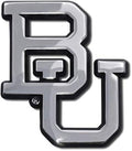Baylor Bears BU Metal Auto Emblem (Chrome (Black Trim))