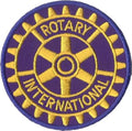 Rotary International Embroidered Patch - Premium Gold & Royal Blue 3-Inch Circular Badge - Iron-On or Sew-On Emblem for Jackets, Vests, Hats, and Bags - Official Logo Applique for Club Members