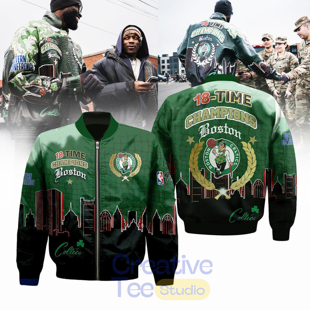 Boston Celtics 18-Time Finals Champions Limited Edition Bomber Jacket
