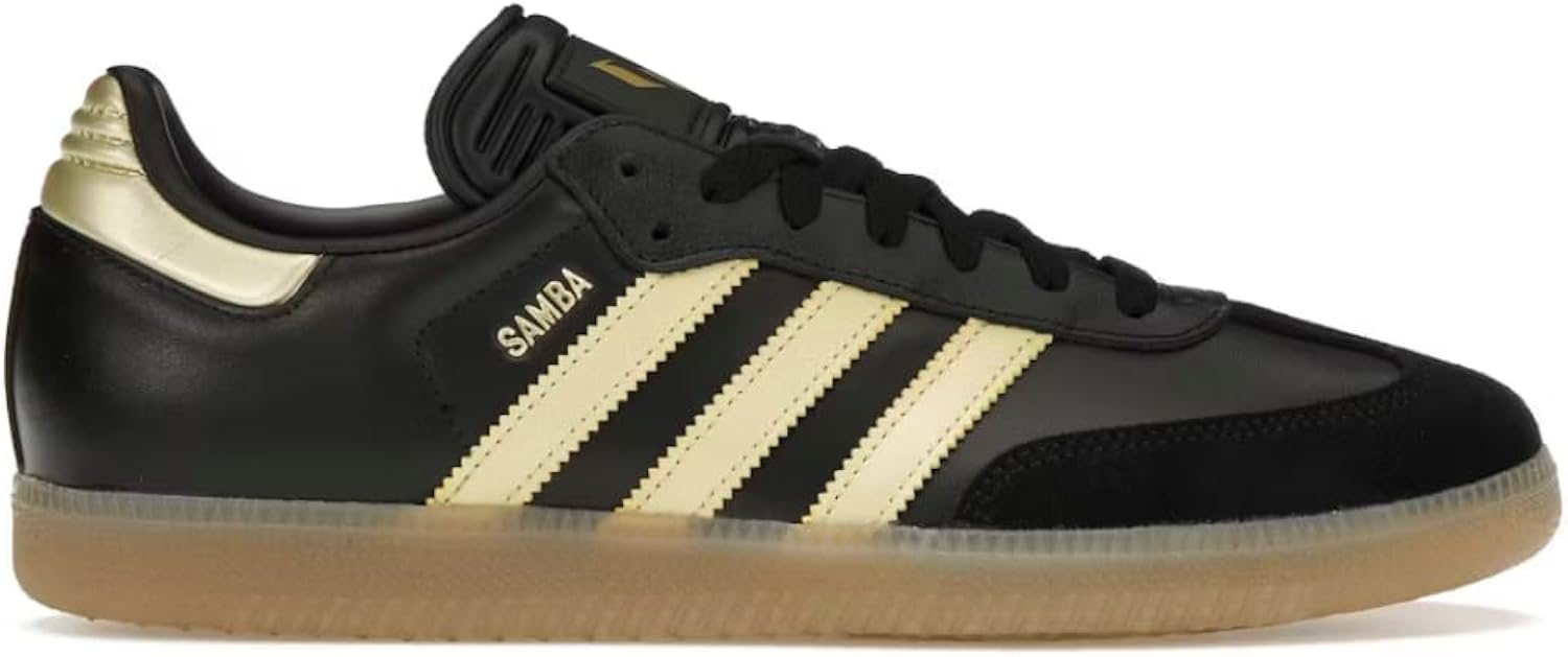 Samba Messi Shoes Big Kid (Black Gold, 5)