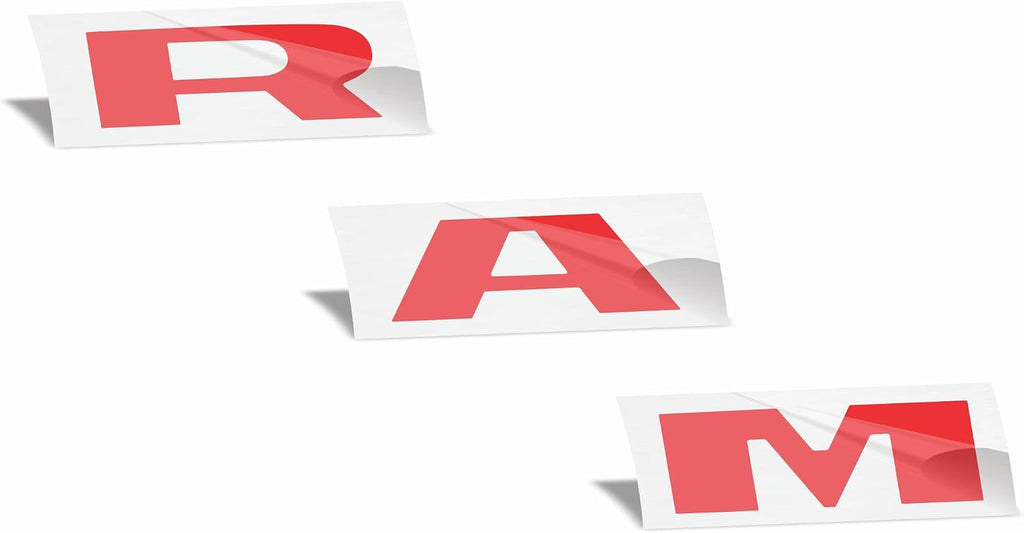 Reflective Concepts RAM Grille Emblem Overlay Decal -Fits: 2015-2018 Ram Rebel - (Color: Gloss Red)