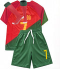 Soccer Jersey Boys,Uniform Kids Soccer Jersey for Girls 7# Football Soccer Set 3 Piece