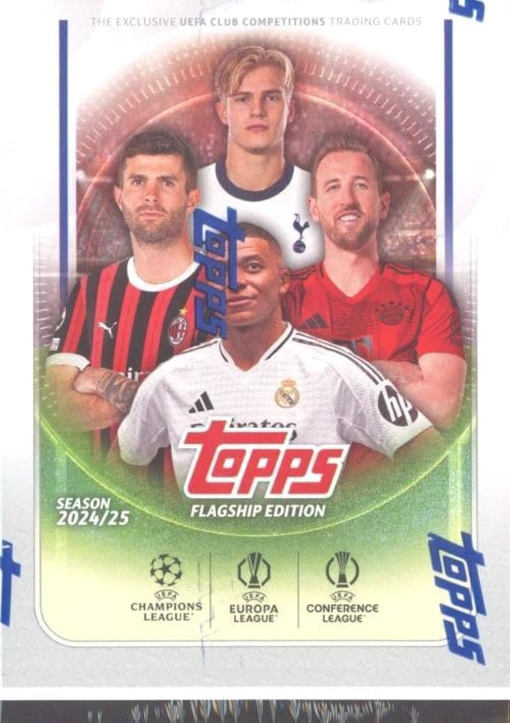 2024/25 Topps UEFA Club Competition EXCLUSIVE Factory Sealed Blaster Box with Numbered INFERNO PARALLEL & (3) NORTHERN LIGHT PARALLELS! Look for Autos of Ronaldo, Haaland, Bale, Bellingham & More!