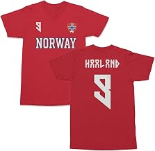 Norway Haaland 9 Inspired Soccer Jersey Style Unisex T-Shirt