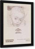 MuseumPrints 17x24 Black Modern Framed Art Print Titled: If the Country Life Does Something for You, Think What It Might Do for Me! Host a City Child for 2 Weeks in Your Home. (1972)