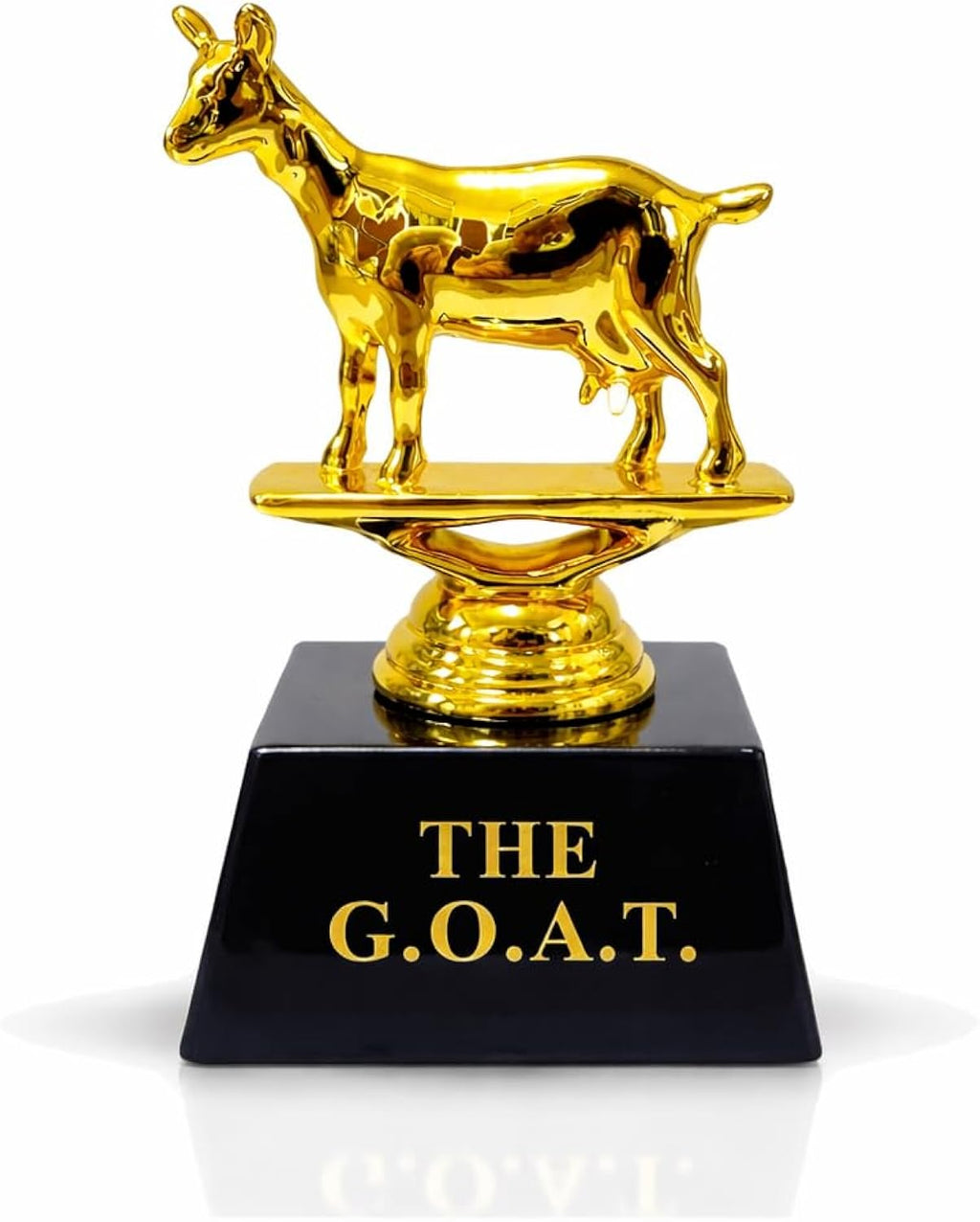 Goat Trophy | Greatest of All Time Trophy (G.O.A.T) | G.O.A.T Trophy | Sports Team Trophies | Funny Office Trophy | Gold/Black
