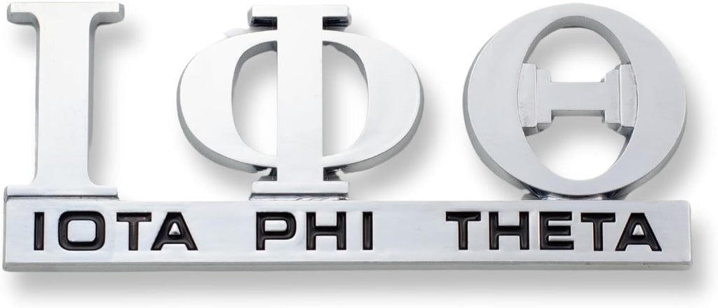 Iota Phi Theta Chrome Cut Out Car Tag