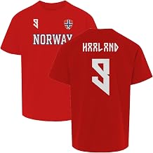 Norway Haaland 9 Inspired Soccer Jersey Style Youth Unisex T-Shirt