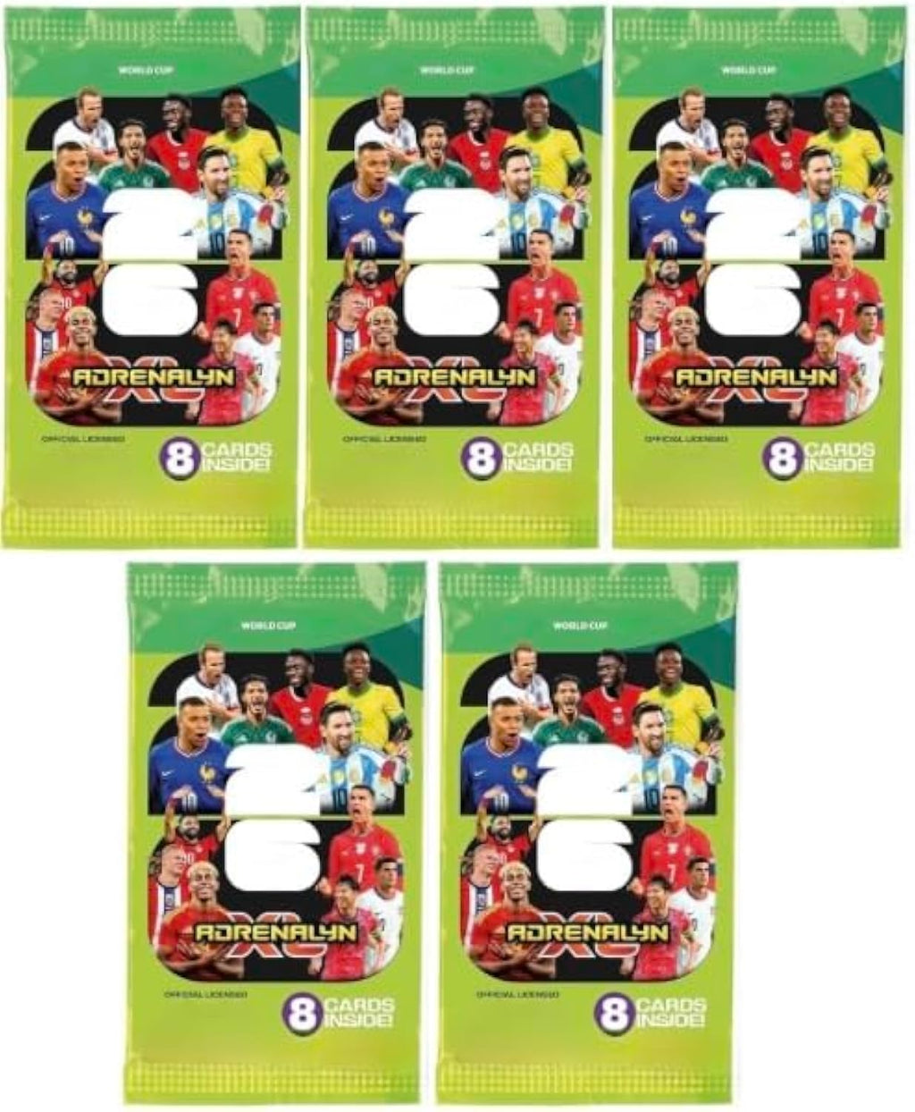 2026 World Cup x5 Pack Look for Top Stars Like Ronaldo, Messi, Yamal and More!