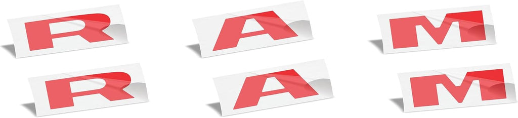 Reflective Concepts 2019-2026 RAM Door Emblem Overlay Decal Stickers - (Color: Gloss Red)