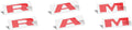 Reflective Concepts 2019-2026 RAM Door Emblem Overlay Decal Stickers - (Color: Gloss Red)